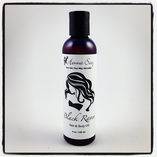 Black raven hair body oil