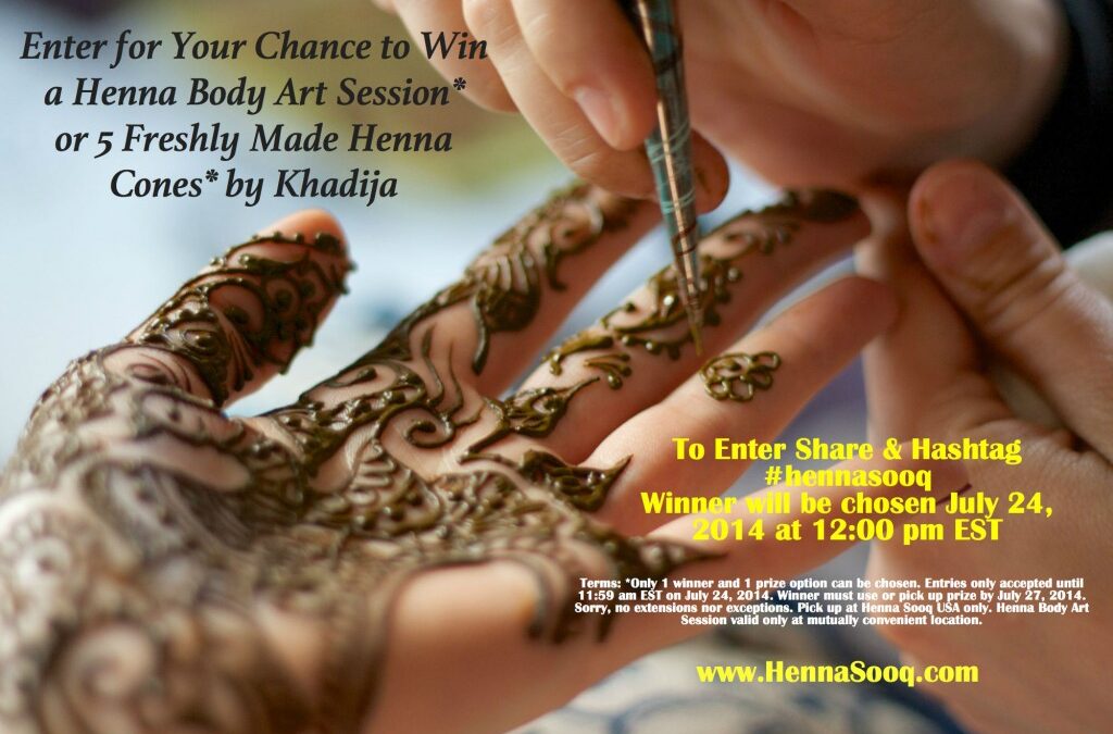 Your Chance to Win a Henna Body Art Session with Khadija