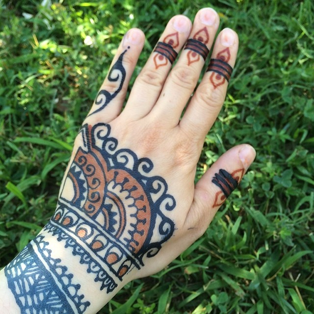 New fave design 💞 first time trying out 100% jagua henna! | jagua henna  from @hennabyshifa 💕 | Henna, Hand henna, Henna hand tattoo