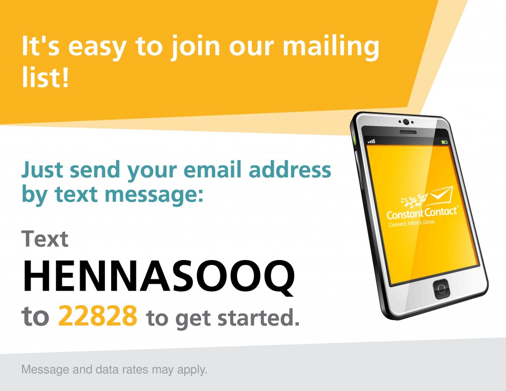 Join mailing list text