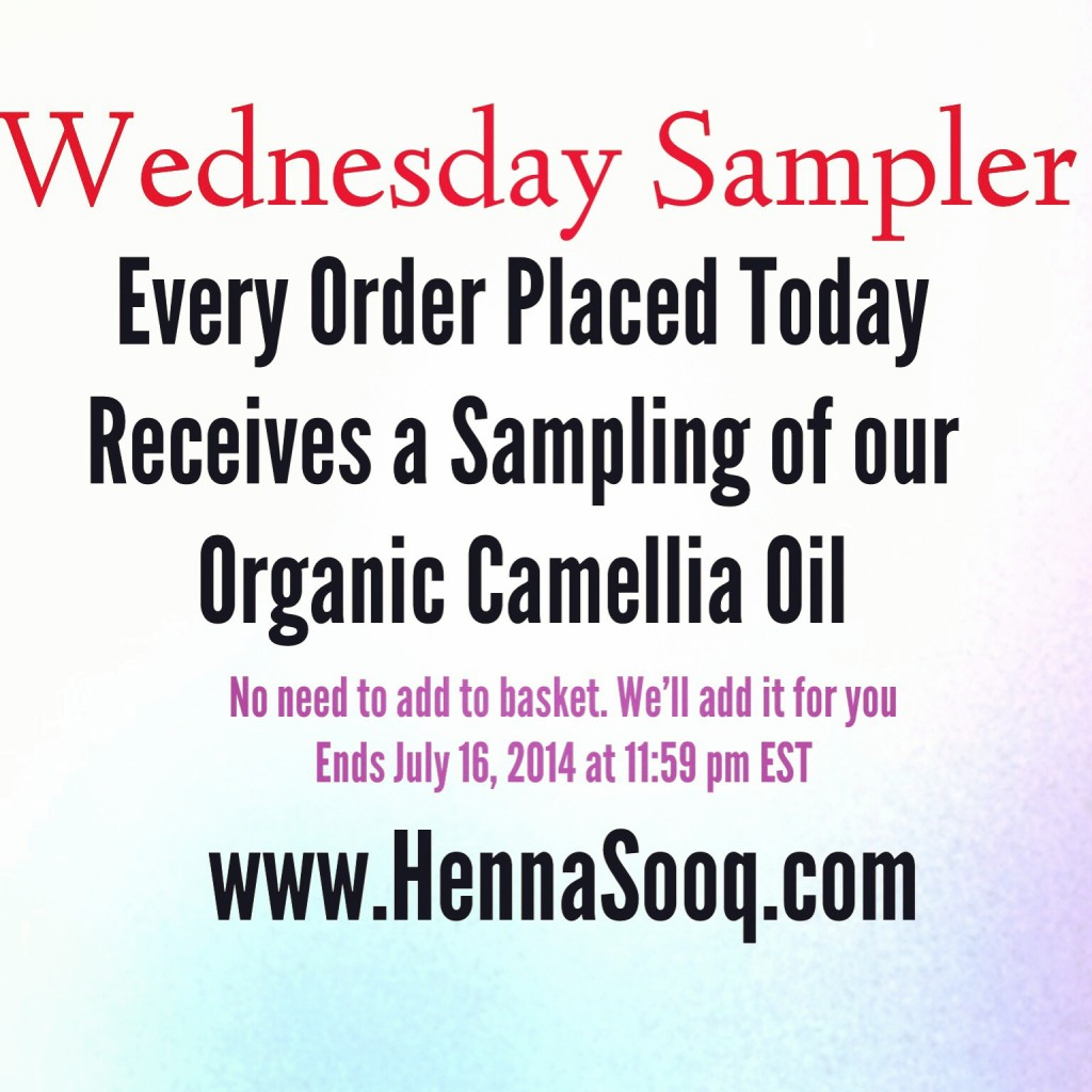 Wednesday Sampler camellia oil