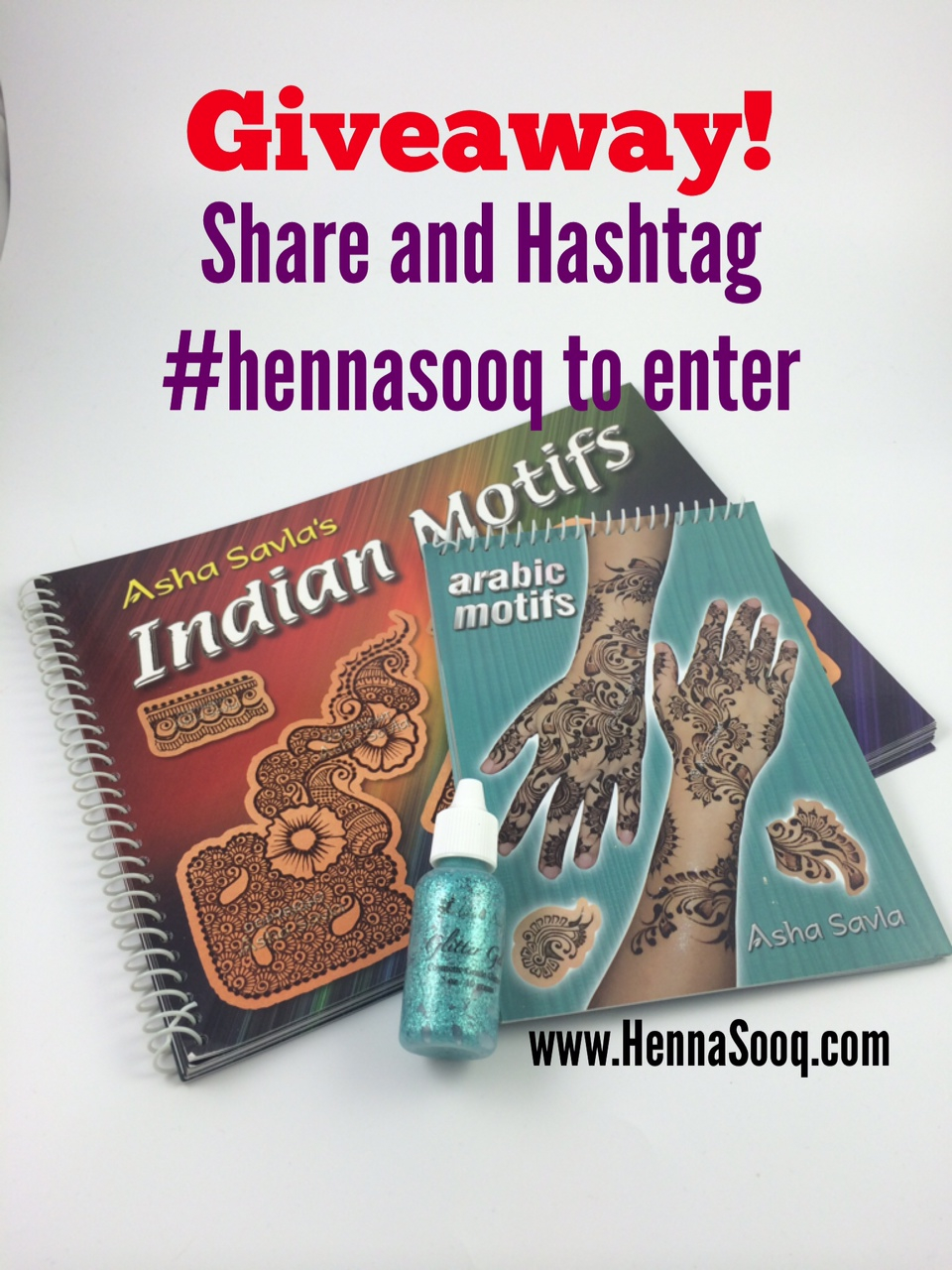 Monday Giveaway: 2 Henna Design Books & Glitter Gel