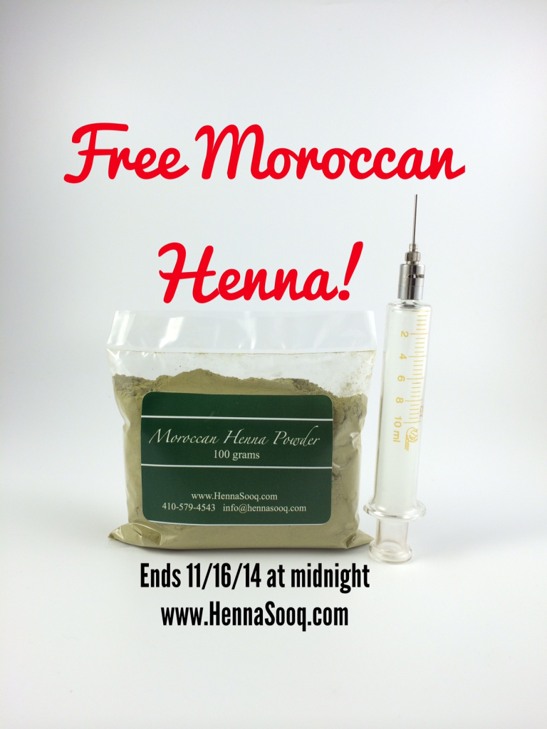 Free Moroccan henna with syringe