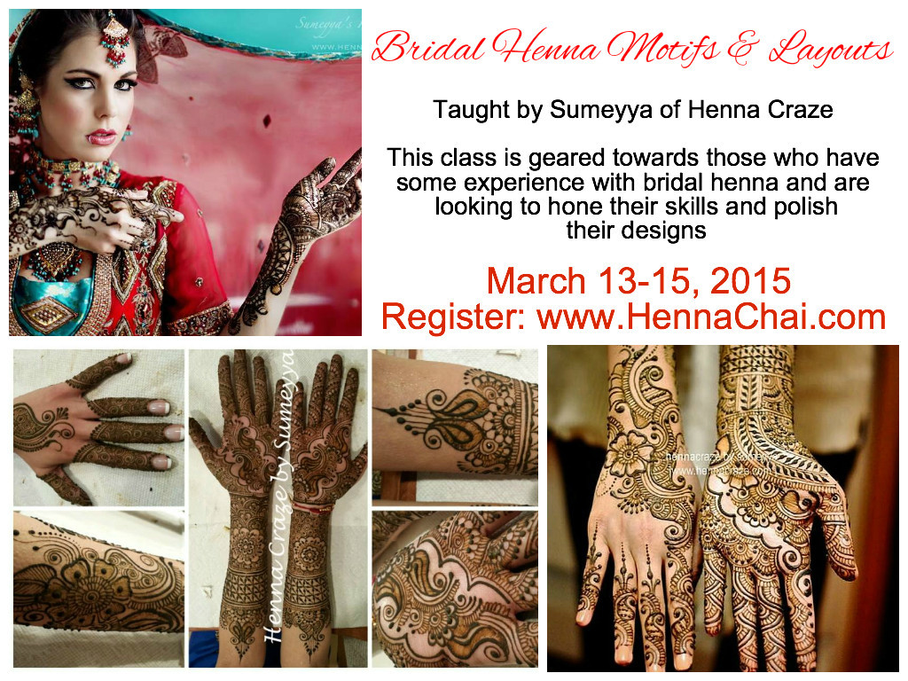 Bridal henna motifs and layouts chai