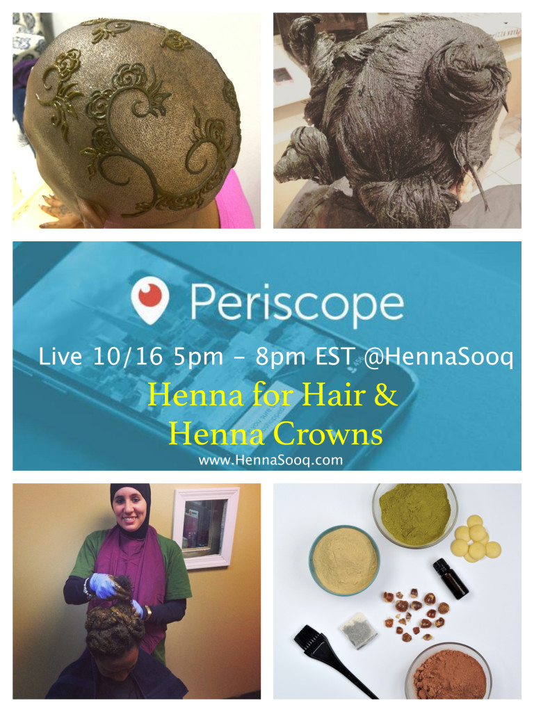 Live on periscope twitter henna sooq temporary body art crown naturalhair mehndi dye dyeing_live periscope october 2015