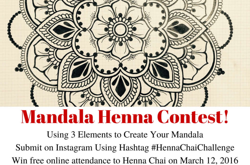 Mandala Contest. Win Free Attendance to Henna Classes