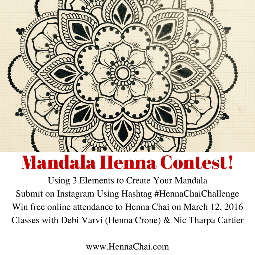 Mandala Henna Contest 2016 March hennasooq hennachai