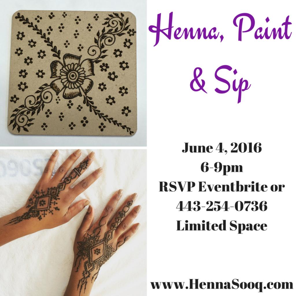 June henna paint sip instagram event baltimore columbia maryland painting party paint sip hennasooq