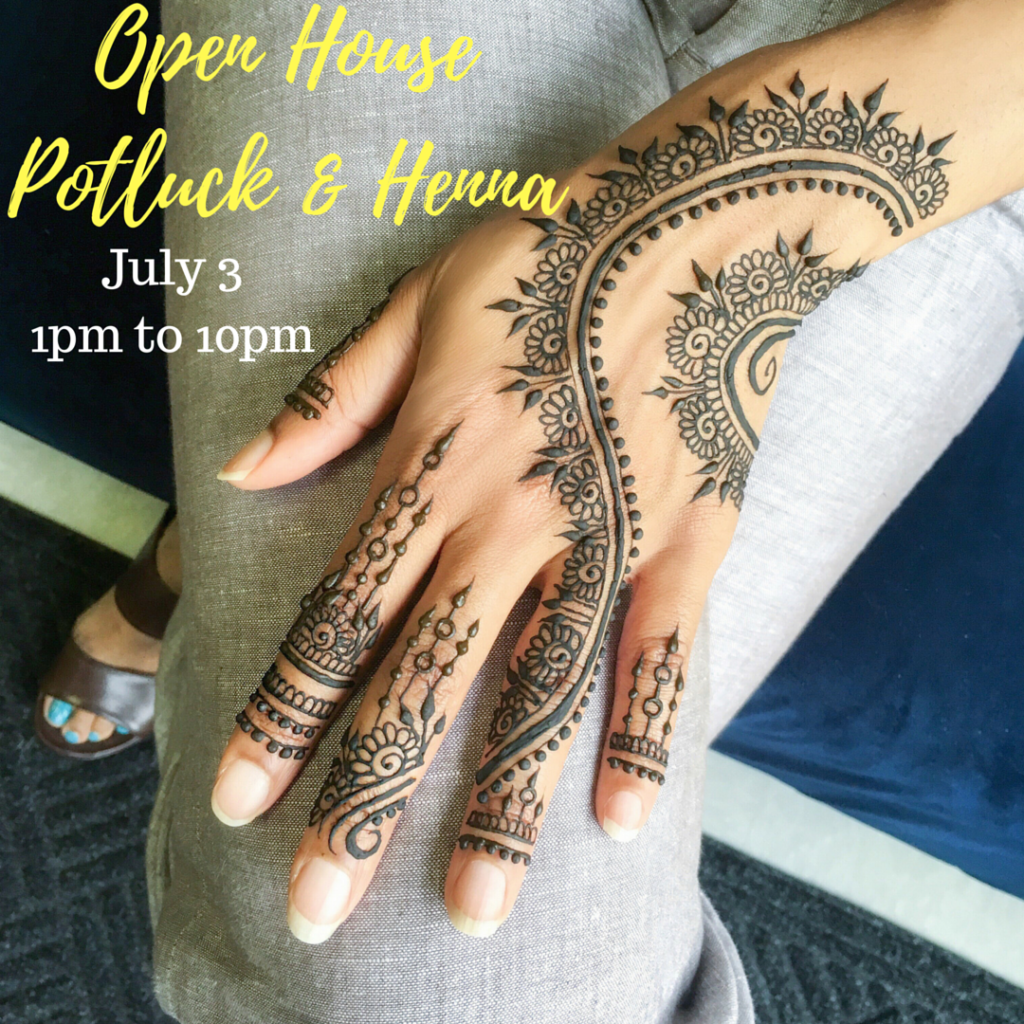 Open House Potluck Henna july 3 instagram ad hennasooq columbia maryland beauty tattoo henna mehndi ellicott city