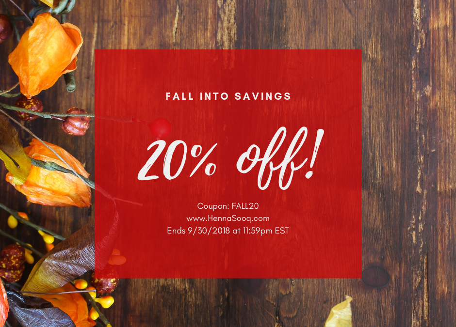 Fall into Savings! 20% off